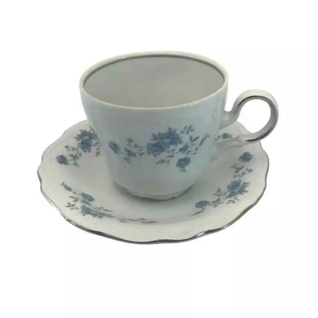 Johann Haviland Blue Garland Fine China Flat Cup and Saucer Replacement Thailand