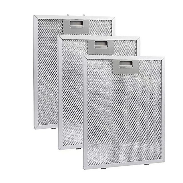 Filtre à Graisse En Aluminium 5 Couches Pour Hotte - 445 X 175 X 9 Mm - Argent, Compatible La Plupart Des Marques