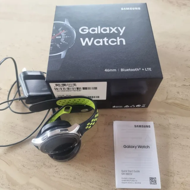 Samsung Galaxy 46mm bluetooth and LTE watch Silver Stainless Steel Case