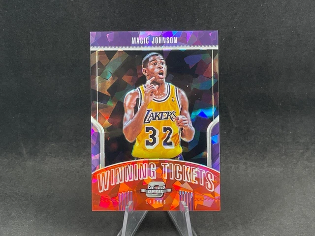 2018-19 Panini Contenders Optic Magic Johnson Winning Tickets Red Ice Prizms Sp