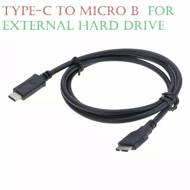 1m-3m USB 3.1 Type-C USB-C To Micro B Cable For External Hard Drive For MacBook