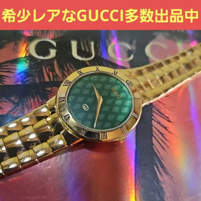 Rare Gucci Vintage 3300.M Gold Watch Working Item shipping from japan