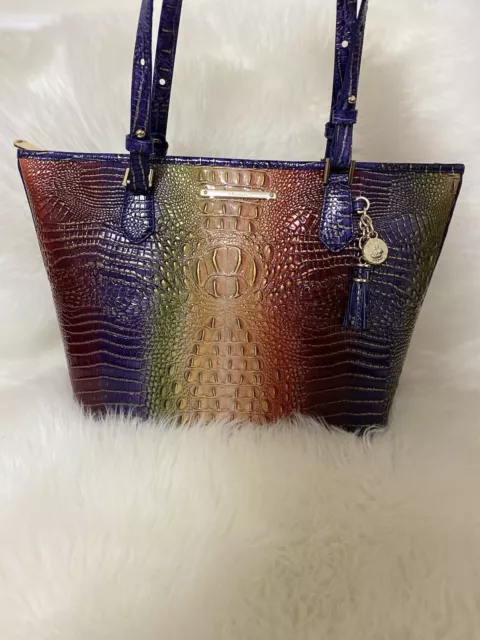 Brahmin Medium Asher Autumn Ombré Shoulder Bag Purple