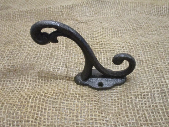 Cast Iron Rustic Victorian Style Coat Hooks Hook Rack Hall Tree Vintage Look 4