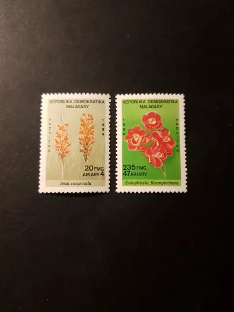 Timbre Afrique Madagascar Flore Fleurs N°726/727 Neuf ** Luxe Mnh 1984