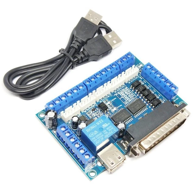 5 AXIS Breakout Board for Stepper Motor Driver MACH3 Parallel Port