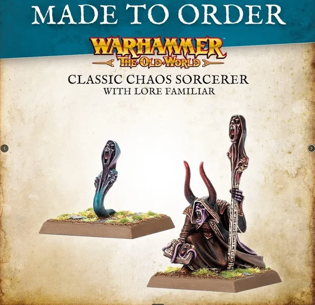 Figurine Warhammer – Sorcier Du Chaos Monté – Édition Limitée 2006 – Metal, Non Peint, Démonté (Games Workshop)