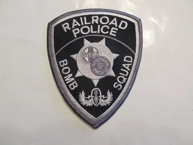 Santa Fe & Southern Pacific Railroad Police Bomb Squad Patch Subdued