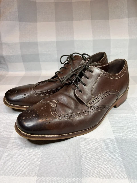 CHAUSSURES HABILL ES HOMME semelle en cuir marron bout d aile