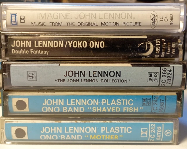 Lot 5 Cassettes John Lennon VG/Ex Beatles