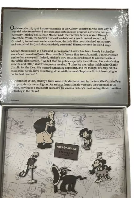 Disney Catalog Boxed 6 Pin Set STEAMBOAT WILLIE Mickey Minnie Limited 3000