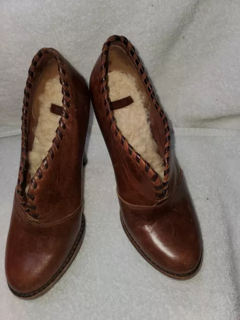 UGG S/N 1001318 Brown Leather Platform/Heel Women Shoes Size Us/5.5 Uk ...