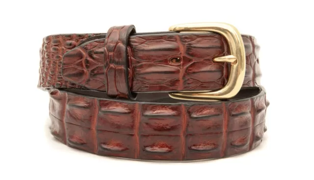 Genuine Australian Saltwater Crocodile Skin Hornback Belt