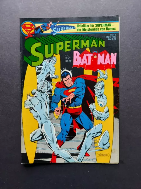 Ehapa - Superman Batman Heft 6 / 1985 - Mit Sammel-Ecke / Top Zustand / Z1-