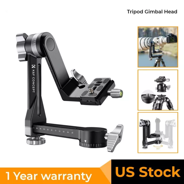 K&F Concept Professional Heavy Duty Aluminum Tripod Gimbal Head  360° Panoramic