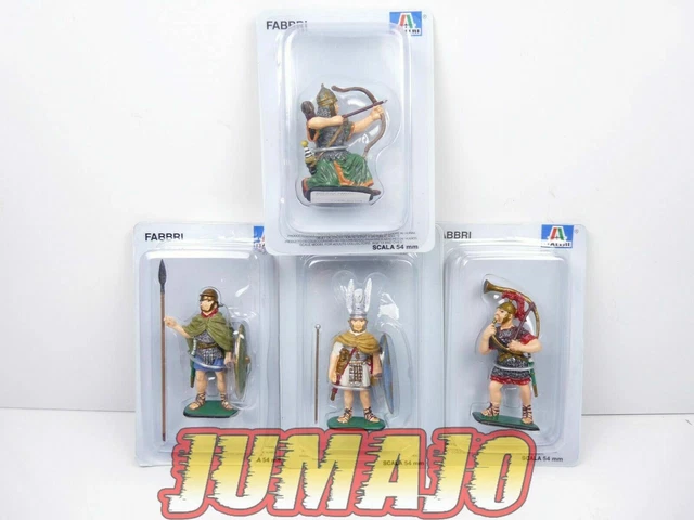 ROM1 LOT 4 SOLDAT ROMAINS Italeri 54 mm : GARDE, TROMPETTE, ARCHER, PRETORIEN