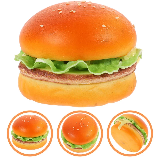Faux Hamburger Réaliste En PU - Modèle Décoratif Artificiel Pour Cuisine, Vitrine, Salle à Manger Ou Cosplay