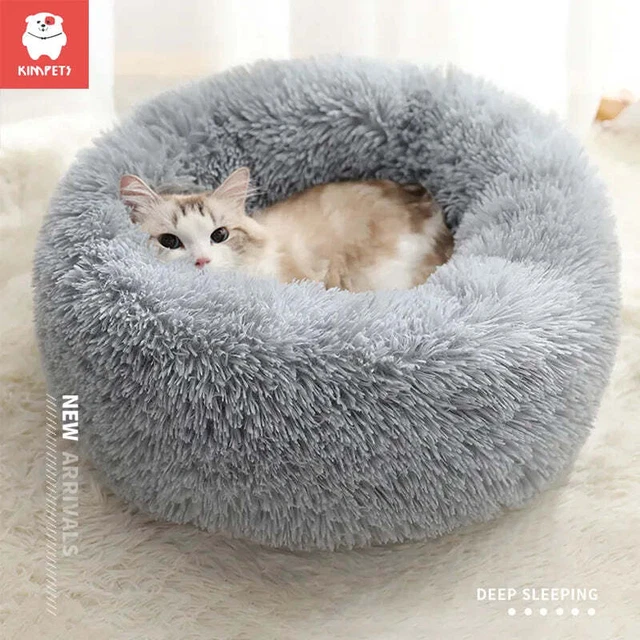 Kimpets Round Cat Bed Dog Pet Bed Kennel Non-Slip Winter Warm Dog Kennel Sleepin
