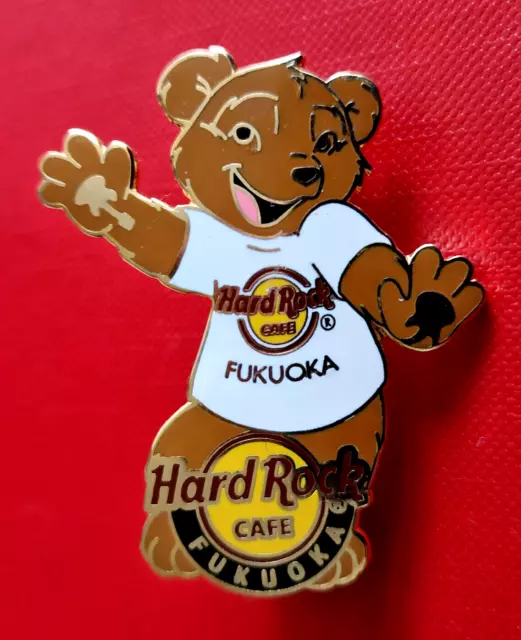 HRC Hard Rock Cafe Fukuoka Classic Bear White T Shirt 2009 LE100 new