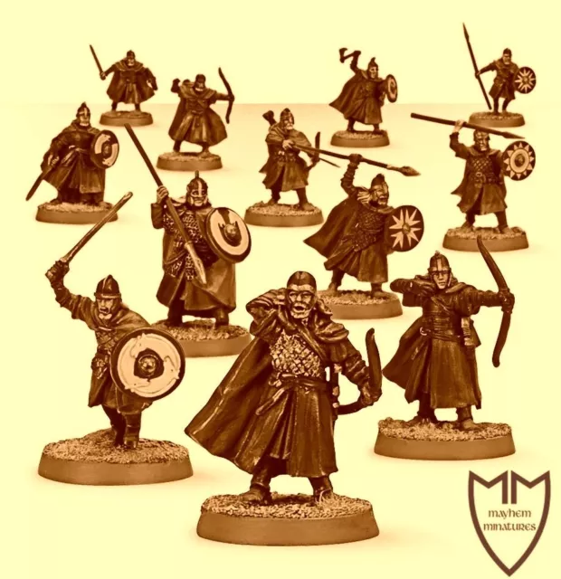 12 x Warriors of Rohan - Lord Of The Rings Warhammer - MESBG.