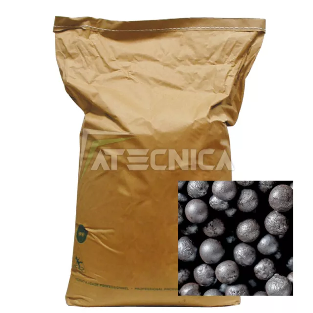 Sacco 25Kg sfere d'acciaio per sabbiatura sabbiatrice Fervi 0569