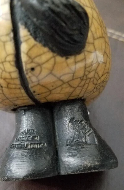 Südafrika handgefertigte verrückte Ton-Raku-Keramik 6,5"" Löwenfigur 4