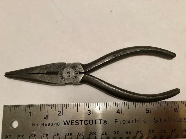 Made In Usa - Kraeuter #1681 -6   6" Needle Nose Pliers W/ Cutter