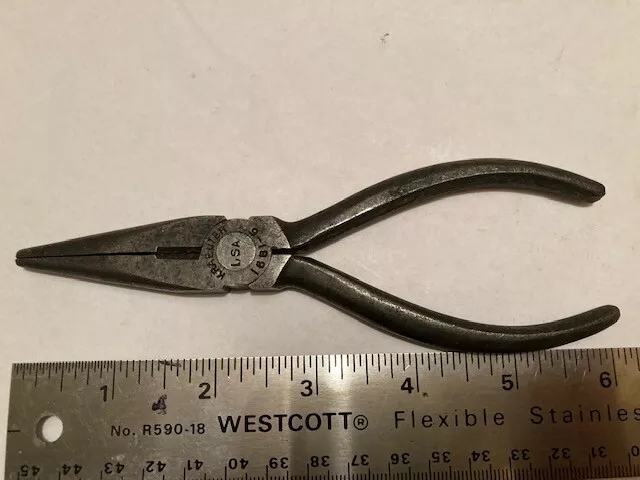 Made In Usa - Kraeuter #1681 -6   6" Needle Nose Pliers W/ Cutter