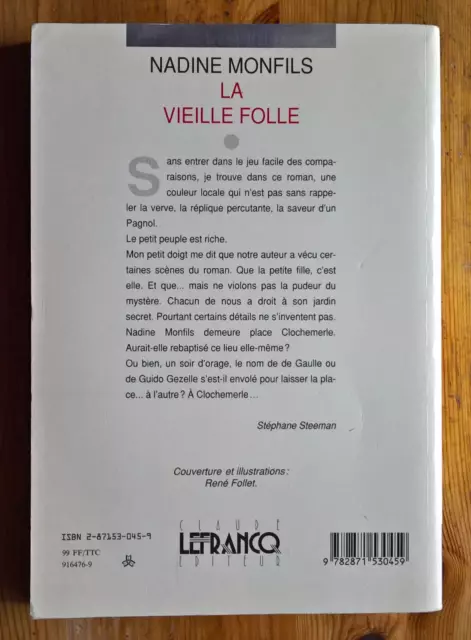 Nadine Monfils / René FOLLET - La vieille folle - Lefrancq éditeur 2