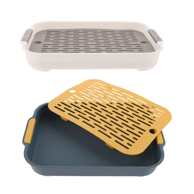 2 Pcs Bunny Pet Toilet Small Animals Square Toilet Rabbit Cage Litter Box