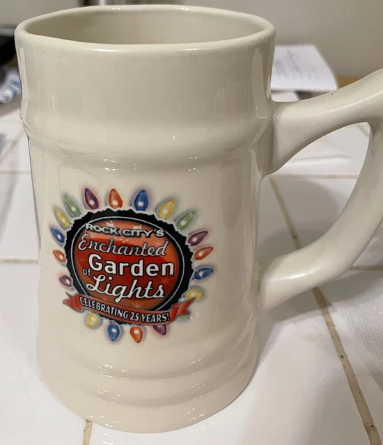 ROCK CITY enchanted Garden of Lights Lookout Mountain, GA. Glazed Beer Mug Stien