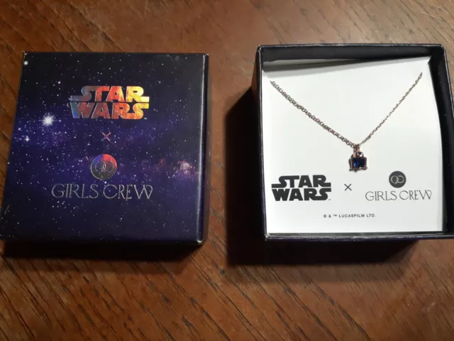 Girls Crew Star Wars R2-D2 Necklace NEW W/ Box