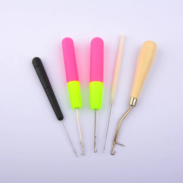 Herramientas para tejer pelucas de ganchillo Dreadlock 5 piezas/juego de agujas de ganchillo de peluca