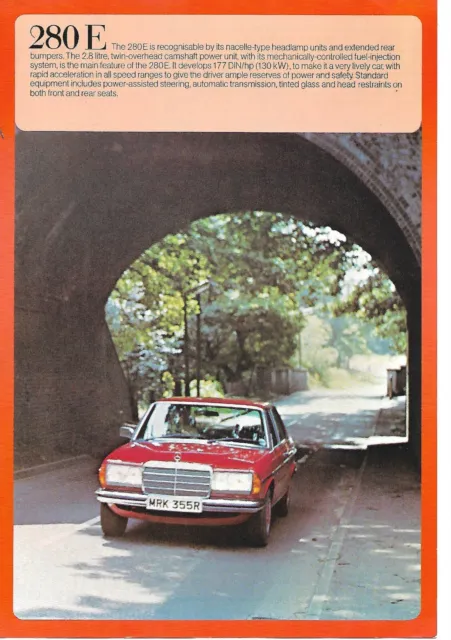 Auto Brochure - Mercedes-Benz - 280E - 03/78 printing (A1459)
