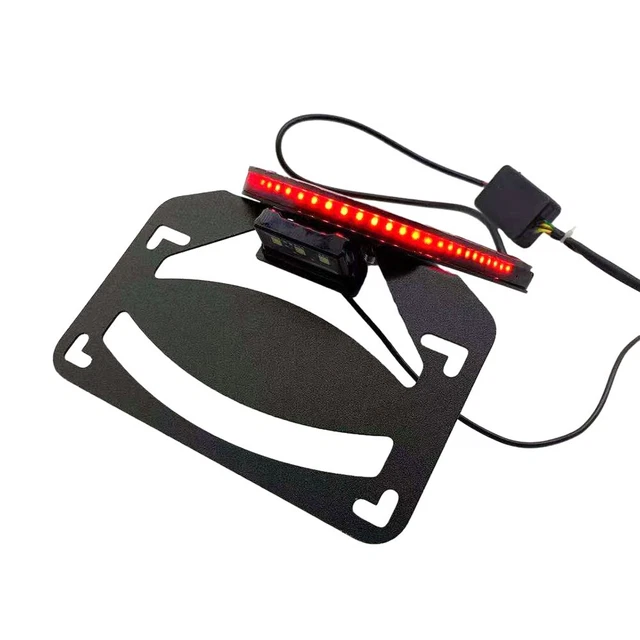 Fanale Posteriore A LED Fumé Per Harley FXST/FXSTB – Con Indicatori, Supporto In ABS E Ferro, 12V