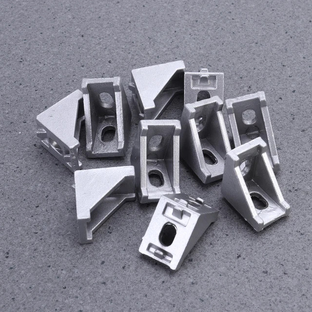 10 Pcs 2020 Corner Bracket Brackets Metal Slot Bolts Guards Furniture