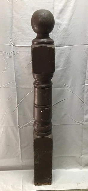 Antique Vintage Interior Turned Wood Newel Post 5x48 Old Staircase 811-23B