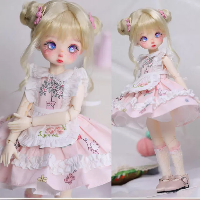1/6 BJD Doll SD Girl Cute Resin Jointed Body Head + Eyes + Face Makeup Toy GIFT