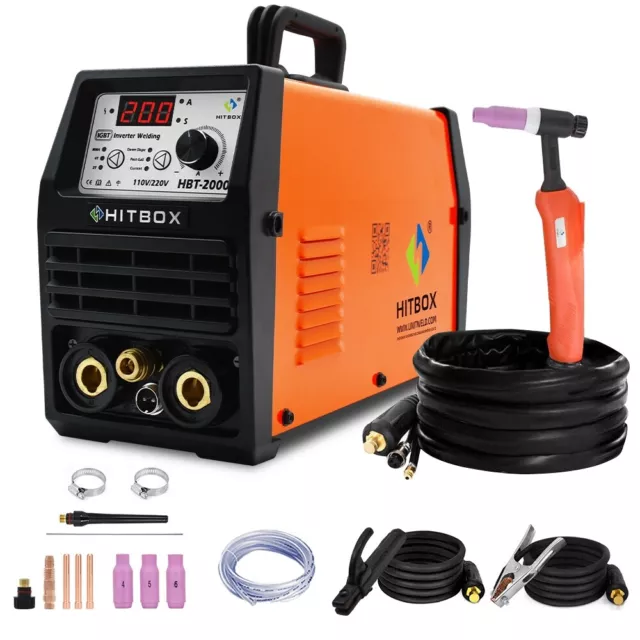 HF Tig Welder 220v-240v 200amp 2 in 1 Welding Machine Stick MMA Arc TIG Welding