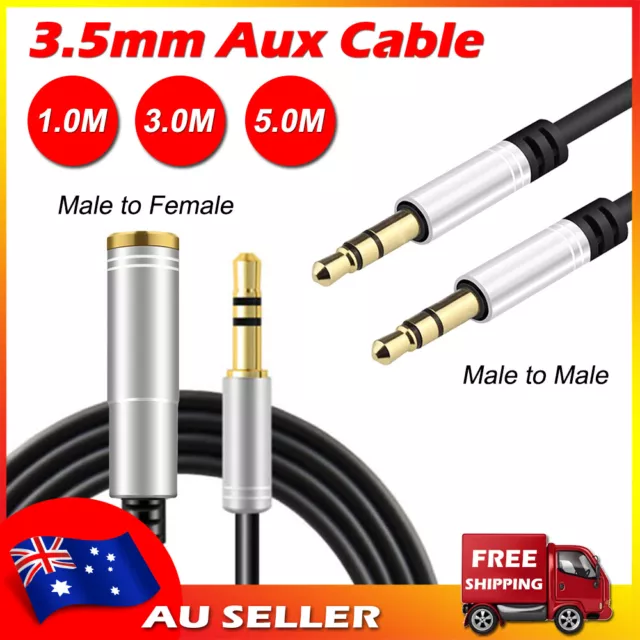 AUX Cable 3.5mm Stereo Audio Extension Cord Male to Male Auxiliary for Car Phone