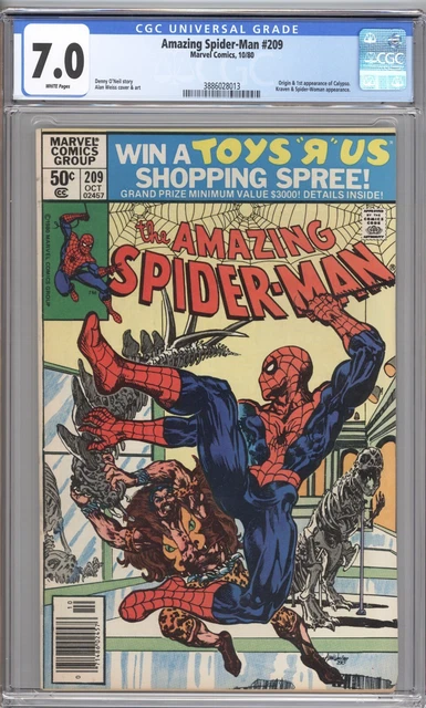 Amazing Spider-Man #209 CGC 7.0 - Origin 1st app Calypso - Kraven - Newsstand