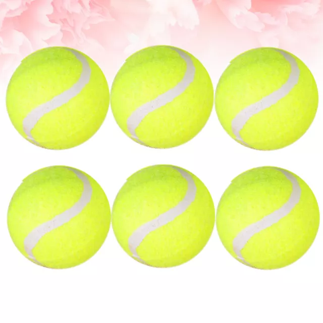 6PCS Tennis Balls Training Exercise Rubber for Children Beginners