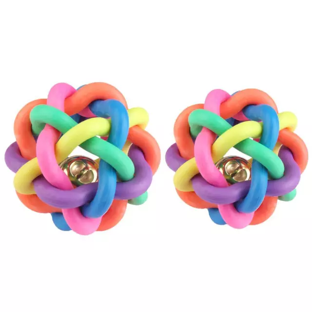 Rubber Bell Chewing Toy Non-Toxic Colorful Puppy Ball Sound Toys Pet Accessories
