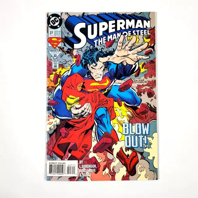 Superman The Man of Steel #27 Reign of the Superman Die Cut DC Comic Book 1993