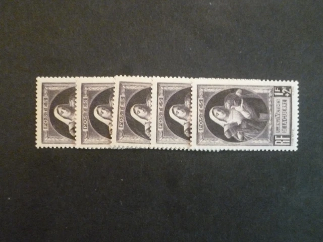 Tp France Neuf **  1940 N° 465 Lot De Cinq  Cote 10 €