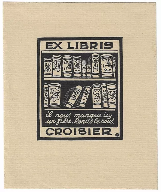 ANONYM: Exlibris für Croisier
