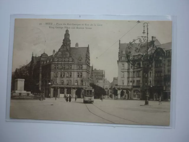 Carte Postale /  Metz /   Moselle / Place Du Roi Georges    ...   Tramway