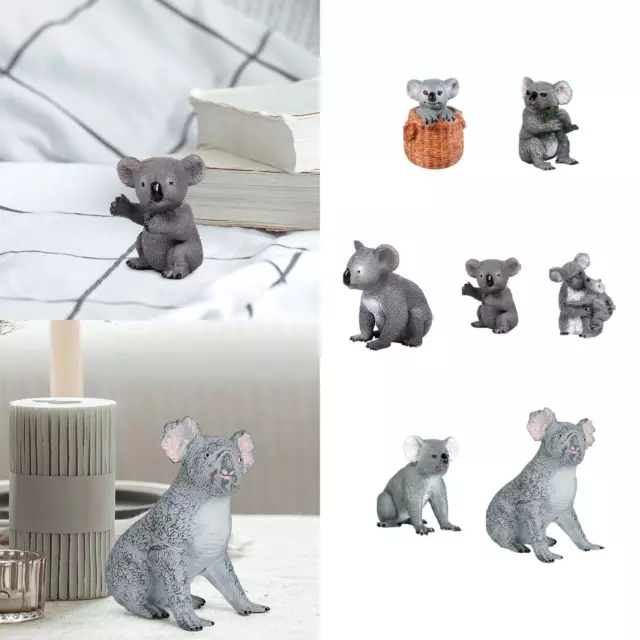 Koala Bear Figurine Miniature Australian Animal Photo Props Cake Toppers