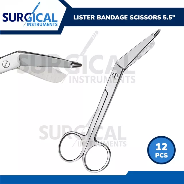 12 Lister Bandage Scissors 5.5" Surgical Medical Instruments Nurse EMT Rescue