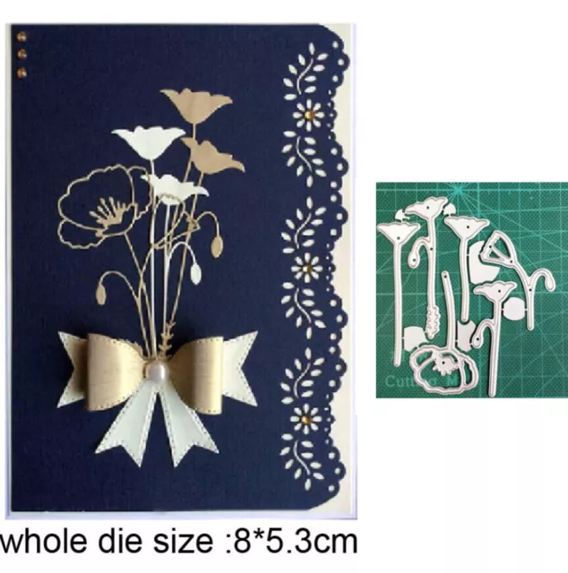 Flowers Metal Cutting Dies Scrapbooking Card Making Decorative Embossing Craft